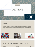 Destitute: Radio Drama Pitch