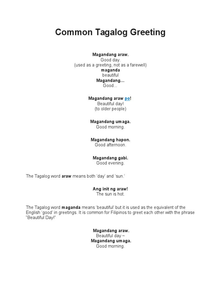 Filipino Tagalog Language Grammatical Tense