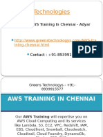  AWS Training in Chennai - Greens Technologys - 8939915577