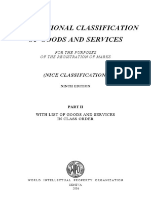 NiceClassification PDF, PDF, Government Information