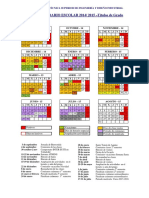 Calendario Escolar 2014-15 Grado