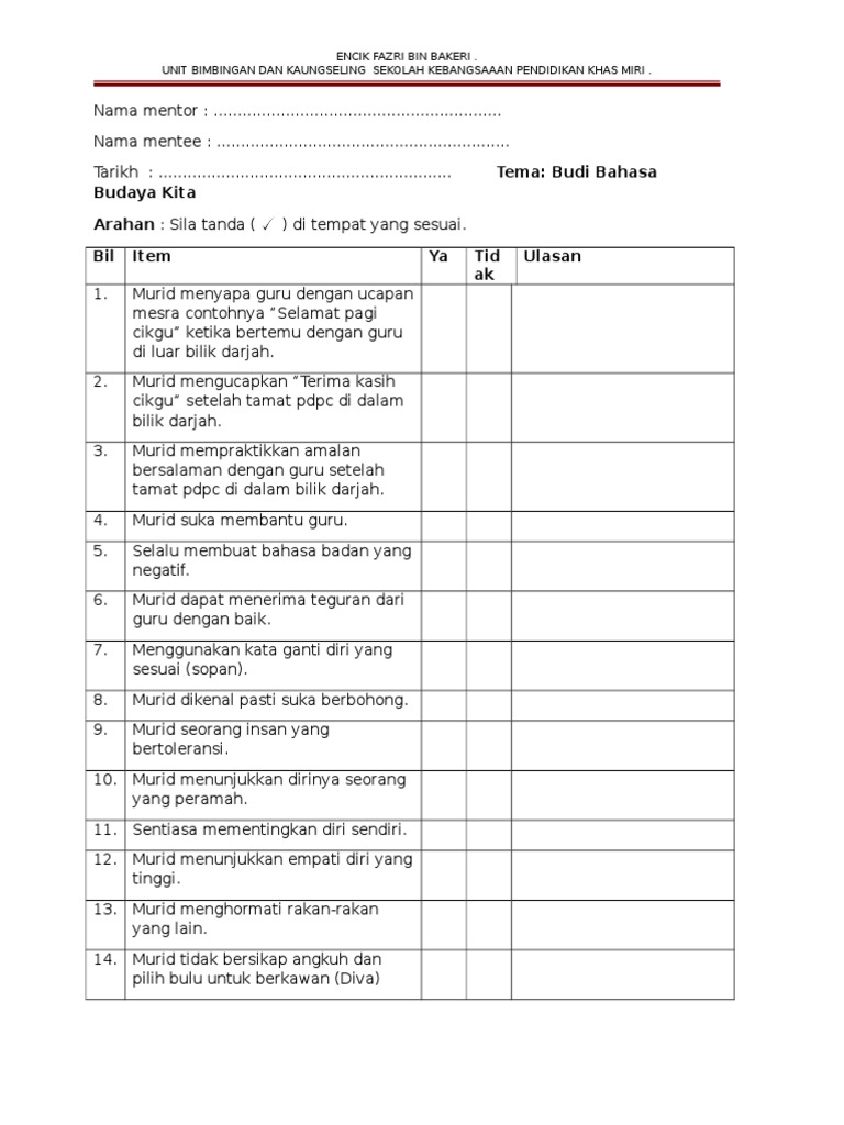 Senarai Semak Penjagaan Diri Mingguan untuk Kekal Berseri