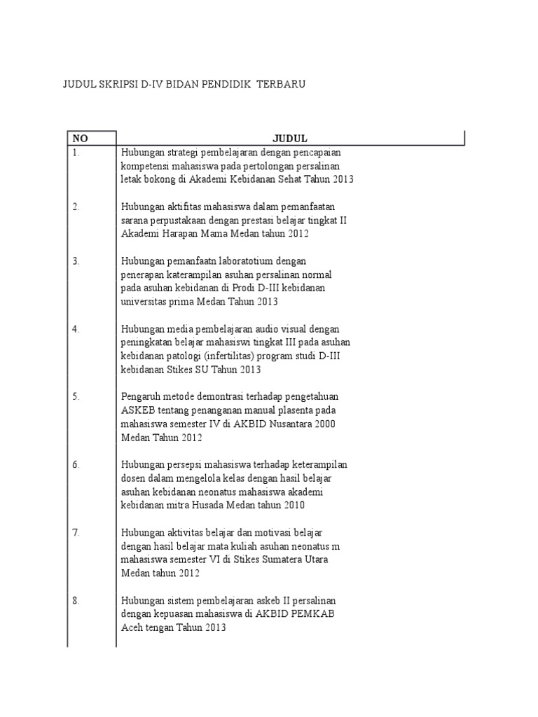 Judul Skripsi D Pdf
