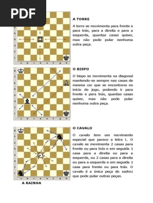 Movimento Das Peças, PDF, Jogos tradicionais