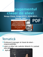 Managementul Clasei de Elevi