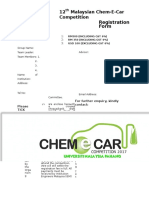 12 Malaysian Chem-E-Car Competition: Registration Form