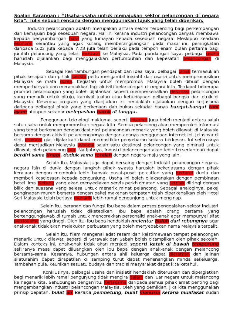 Karangan Fakta Pelancongan  PDF