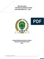 Cover - Dokumen Renja DPRD Prov Kaltim 2017-2018