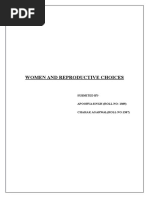 Women and Reproductive Choices: Submited By-Apoorva Singh (Roll No: 1385)