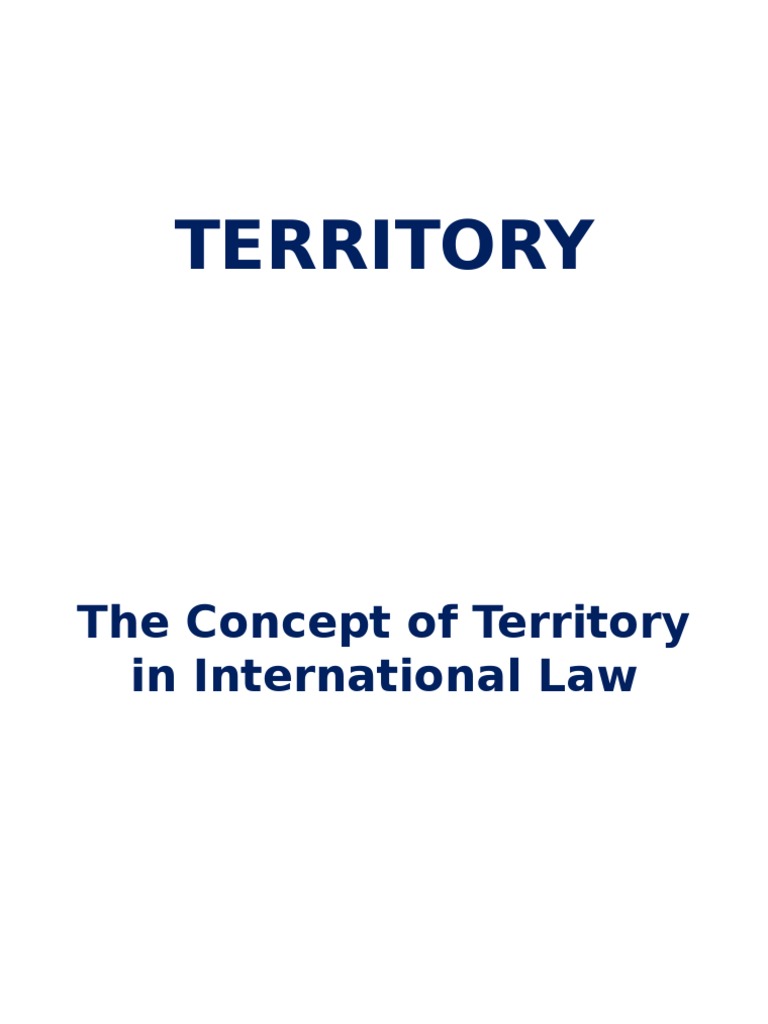 Understanding Territory in International Law | PDF | Politics | Social ...