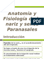 Anatomía y Fisiología de La Nariz y Senos Paranasales