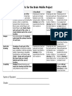 Rubric For The Brain Mobile Project