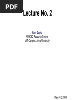 Lecture No. 2: AU-KBC Research Centre, MIT Campus, Anna University