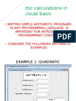 Arithmetic Calculations in Visual Basic