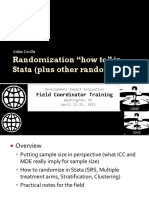 1 Stata How To For Randomization and Sampling