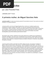 A Primeira Mulher, De Miguel Sanches Neto – Paisagens Da Crítica
