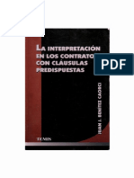 La Interpretacion de Los Contratos Con Clausulas Predispuestas - Juan J. Benitez PDF