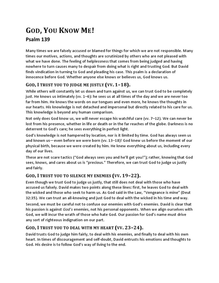 Psalm 139 | PDF