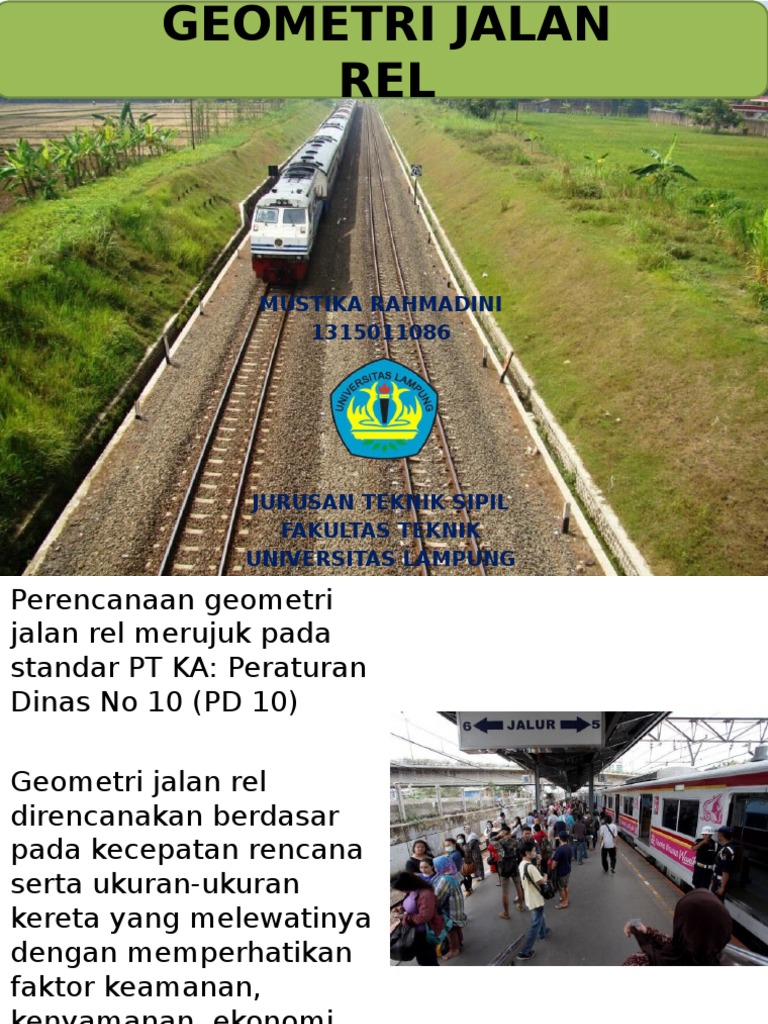 Geometri Jalan Rel | PDF | Metode & Bahan Ajar | Sains & Matematika