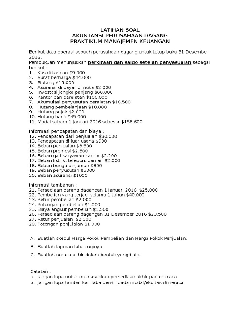 30928_latihan Soal Akuntansi Perusahaan Dagang