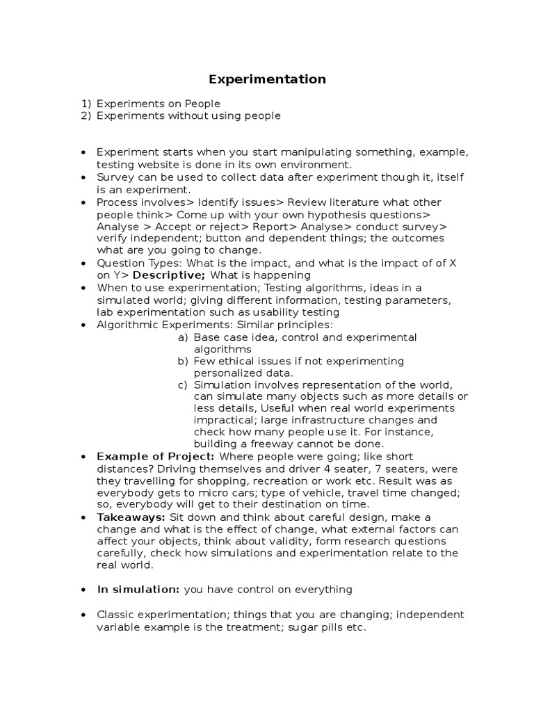 Experimentation: Example of Project: Where People Were Going Like Short ...