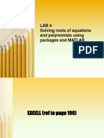 Lab 4 Solving Roots of Equations and Polynomials Using Packages and MATLAB