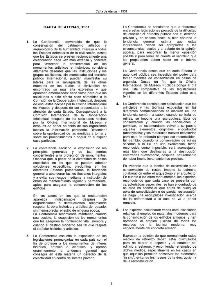 4 Carta-Atenas- 1931-.pdf  Museo  Excavación (Arqueología)