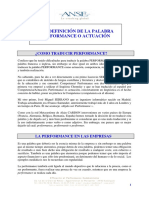 Definición de La Palabra Performance PDF