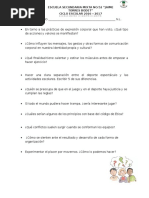examen de EDUCACION FISICA 2° Bimestre