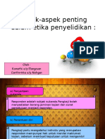 Aspek-Aspek Penting Dalam Etika Penyelidikan