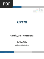 Aula 03 - Listas, Cabecalhos e Outros Elementos