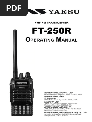 【取扱説明書のみ】YAESU FT-227 OPERATING MANUAL