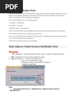 Basic Steps to Create Dynamic Modification Rule PP