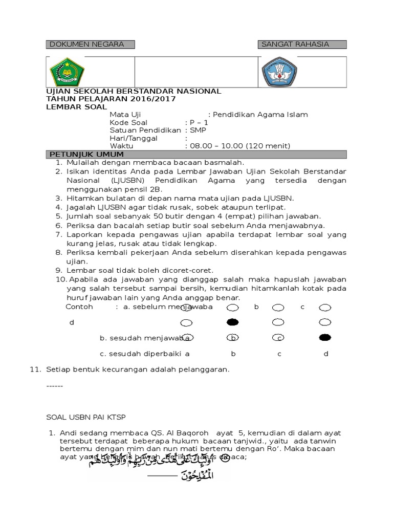  Soal  Usbn Ktsp 2021