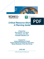 Critical Resource Shortages-A Planning Guide