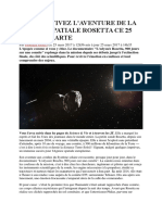Revivez Aventure Mission Spatiale Rosetta