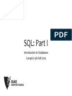 Introduction to SQL: Part I