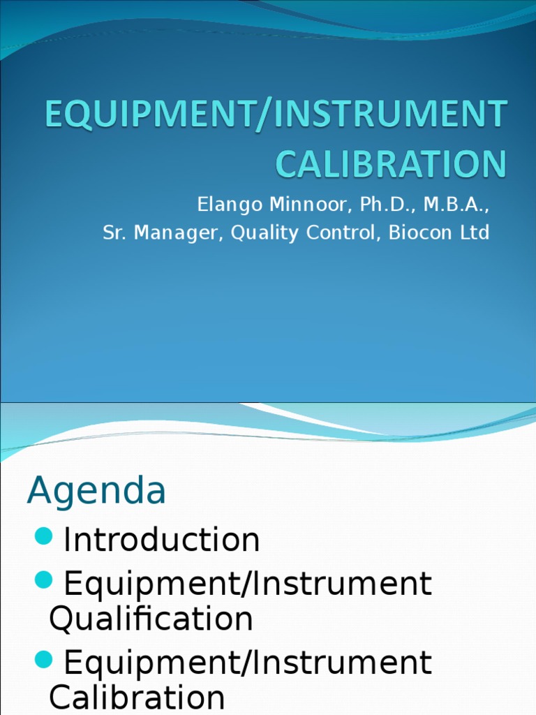 GLP Ipa Equipment Qualification_final4 Calibration Accuracy And