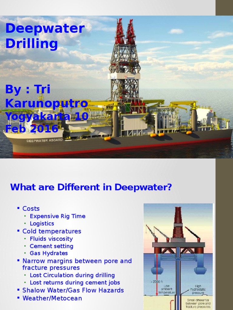 Deepwater Drilling PDF Offshore Drilling Drilling Rig