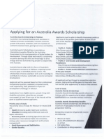 Australia Scholarship Award 2018