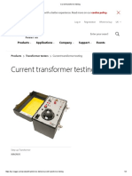 Current Transformer Testing: Products Applications Company Support Events