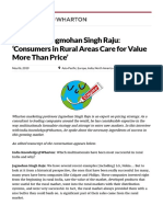 Wharton's Jagmohan Singh Raju_ 'Consumers in Rural Areas Care for Value More Than Price' - Knowledge@Wharton