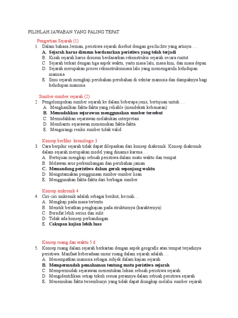 Naskah Soal Usbn Sejarah 2017 K13 Paket 1 Pdf