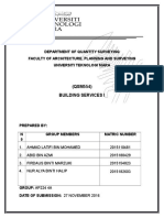 Department of Quantity Surveying Faculty of Architecture, Planning and Surveying Universiti Teknologi Mara