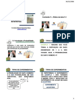 Introdução à probabilidade e tipos de experimentos