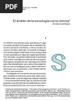 Durkheim - El Ambito de La Sociología Como Ciencia