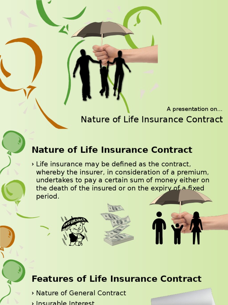 Nature and Features of Life Insurance | PDF | Insurance | Private Law