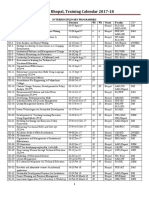 NITTTR, Bhopal, Training Calendar 2017-18: Interdisciplinary Programmes Code Title Duration W1 W2 Venue Faculty