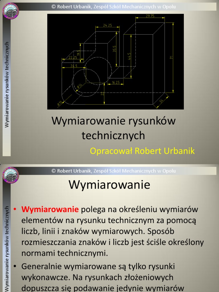 Wymiarowanie Rysunków Technicznychpdf