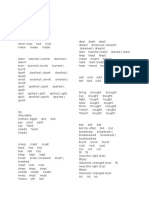 Groups of Irregular Verbs